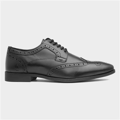 Elliot Mens Black Leather Brogue Shoe