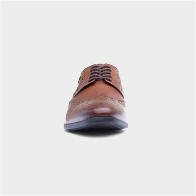 Elliot Mens Tan Leather Brogue Shoe