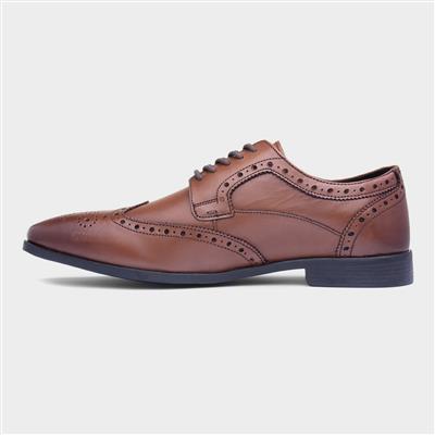 Elliot Mens Tan Leather Brogue Shoe