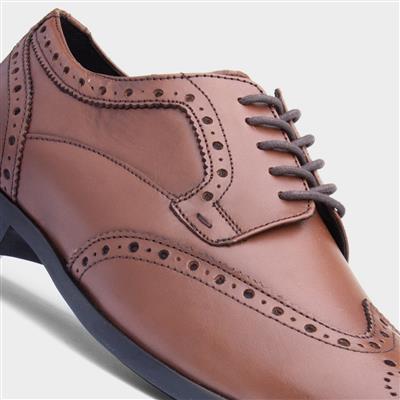 Elliot Mens Tan Leather Brogue Shoe