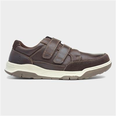 Fabian Mens Brown Easy Fasten Shoe