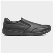 Hush Puppies Aaron Mens Black Slip On Leather Shoe (Click For Details)