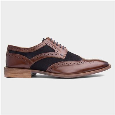 Carter Mens Brown & Navy Leather Shoe