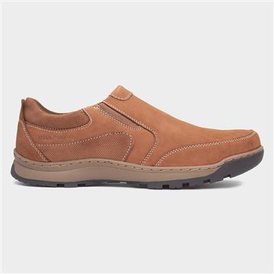 Jasper Mens Tan Leather Shoe