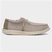 HEY DUDE Wally Sox Mens Beige Canvas (Click For Details)