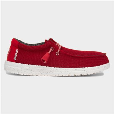 Wally Sport Mens Red Mesh Canvas
