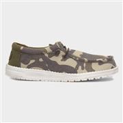 HEY DUDE Wally Washed Mens Camo Lightweight Canvas (Click For Details)