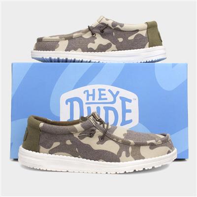 Wally Washed Mens Camo Lightweight Canvas