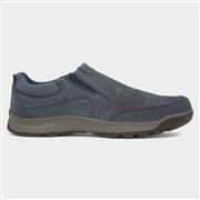 Hush Puppies Jasper Mens Navy Leather Shoe (Click For Details)