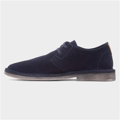 Scout Mens Navy Leather Shoe