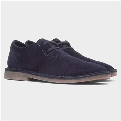 Scout Mens Navy Leather Shoe
