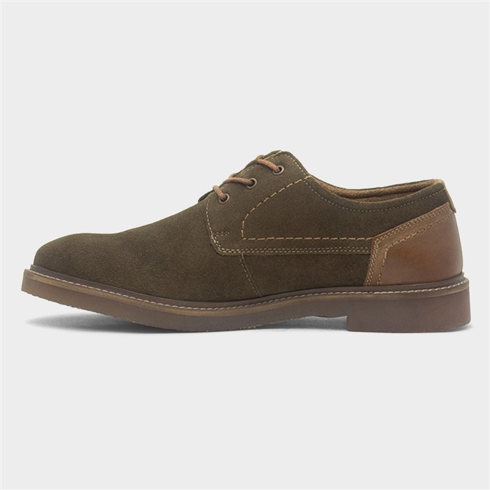 Guy Mens Khaki Suede Shoe