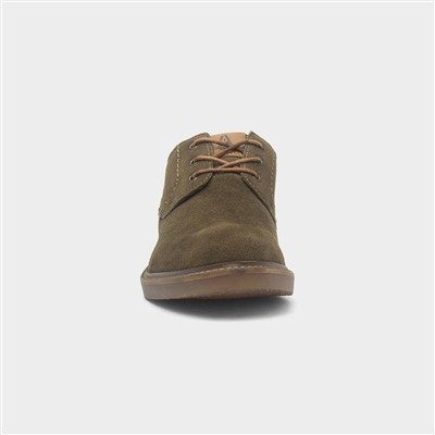 Guy Mens Khaki Suede Shoe