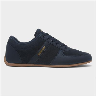 Euro Mens Navy Lace Up Shoe