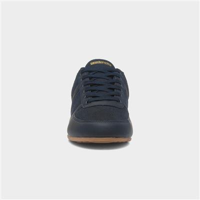 Euro Mens Navy Lace Up Shoe