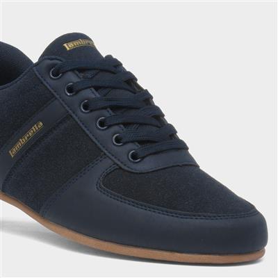 Euro Mens Navy Lace Up Shoe