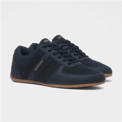 Euro Mens Navy Lace Up Shoe