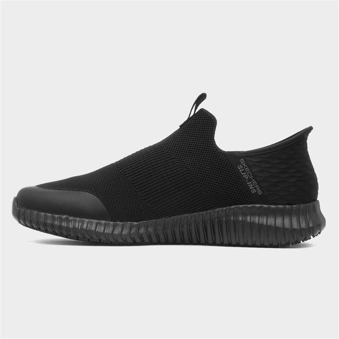 Slip Ins Mens Black Shoe