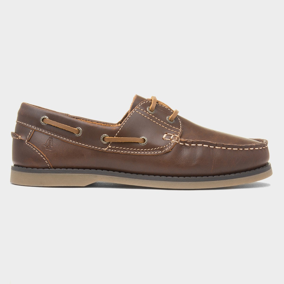 Wilson Mens Brown Leather Boat Shoe
