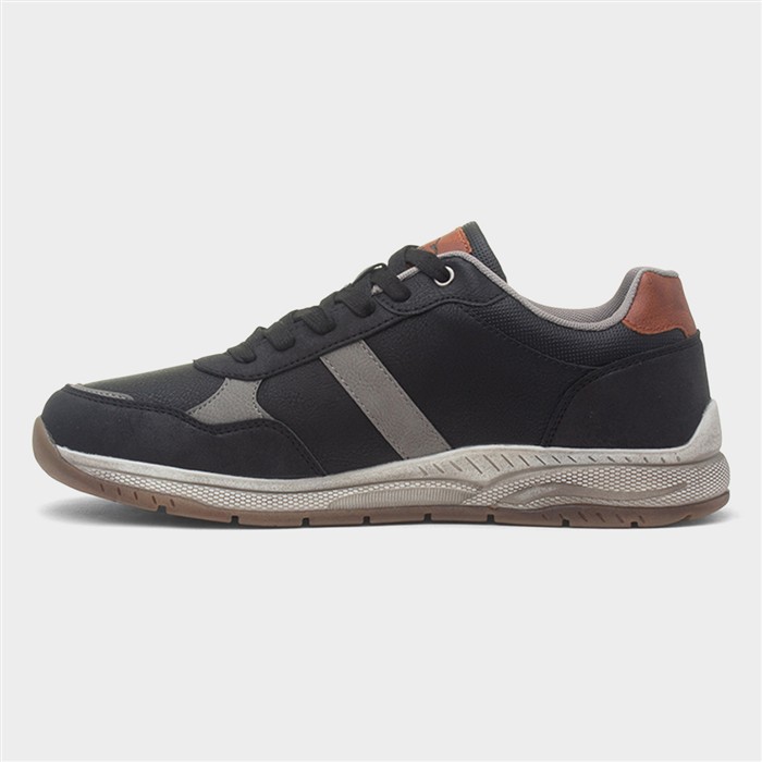 Cribden Mens Black Casual Shoe