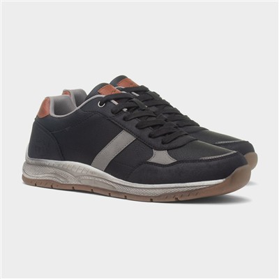 Cribden Mens Black Casual Shoe