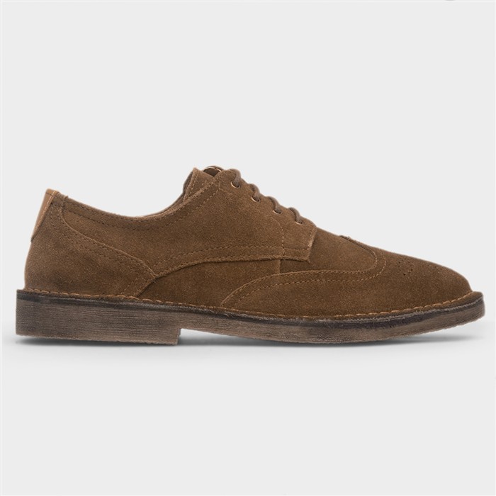 Samson Mens Tan Suede Lace Up Shoe
