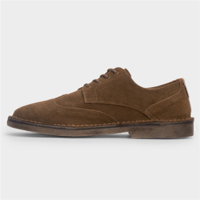 Samson Mens Tan Suede Lace Up Shoe