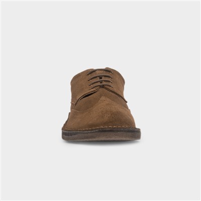 Samson Mens Tan Suede Lace Up Shoe