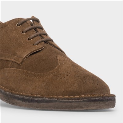 Samson Mens Tan Suede Lace Up Shoe