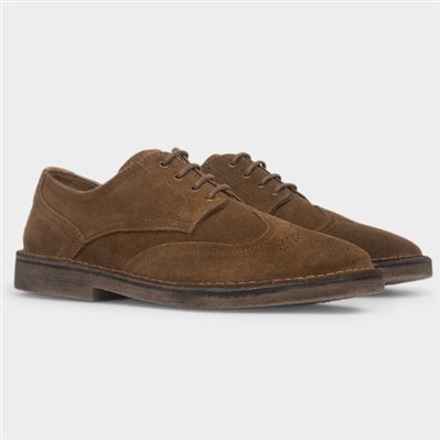 Samson Mens Tan Suede Lace Up Shoe