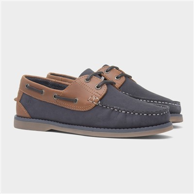 Wilson Mens Navy Leather Boat Shoe