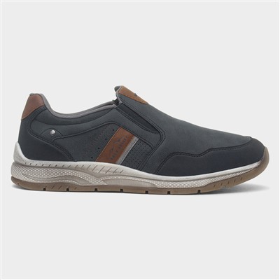Hailstorm Mens Navy Slip On Shoe