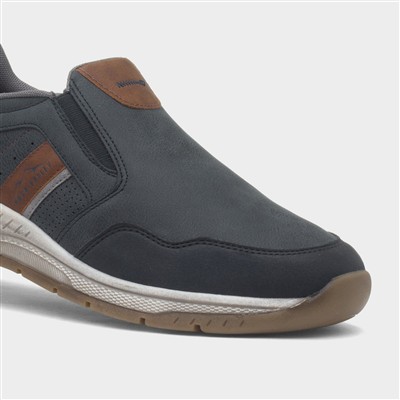 Hailstorm Mens Navy Slip On Shoe