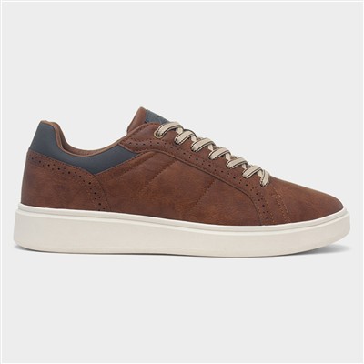 Tandle Mens Tan Lace Up Shoe