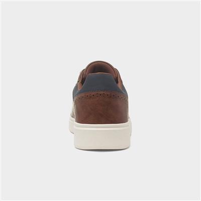 Tandle Mens Tan Lace Up Shoe