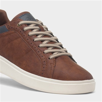 Tandle Mens Tan Lace Up Shoe