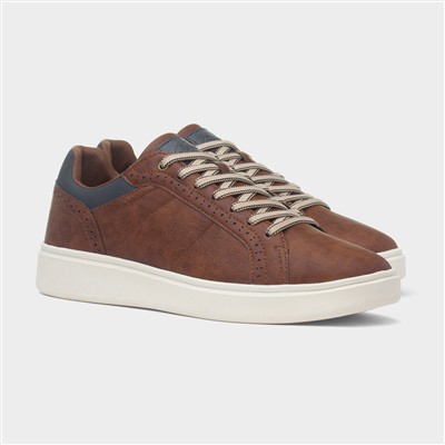 Tandle Mens Tan Lace Up Shoe