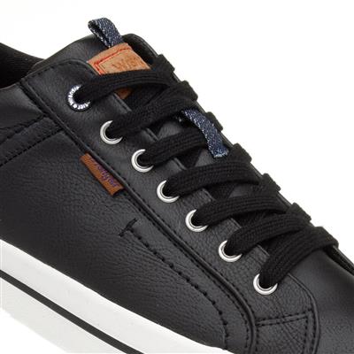 Globe Mens Black Lace Up Shoe