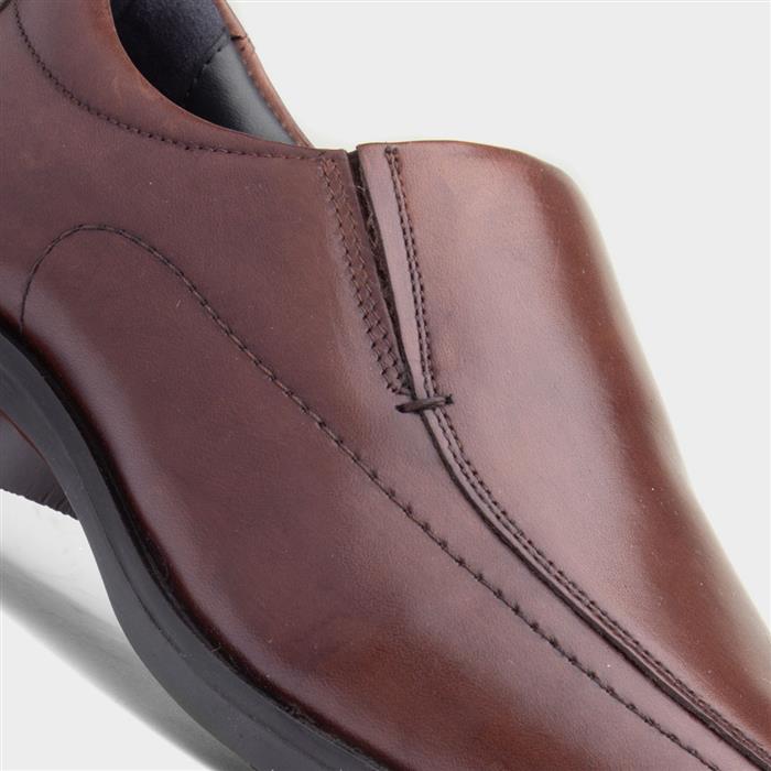 Brody Mens Chocolate Leather Shoe