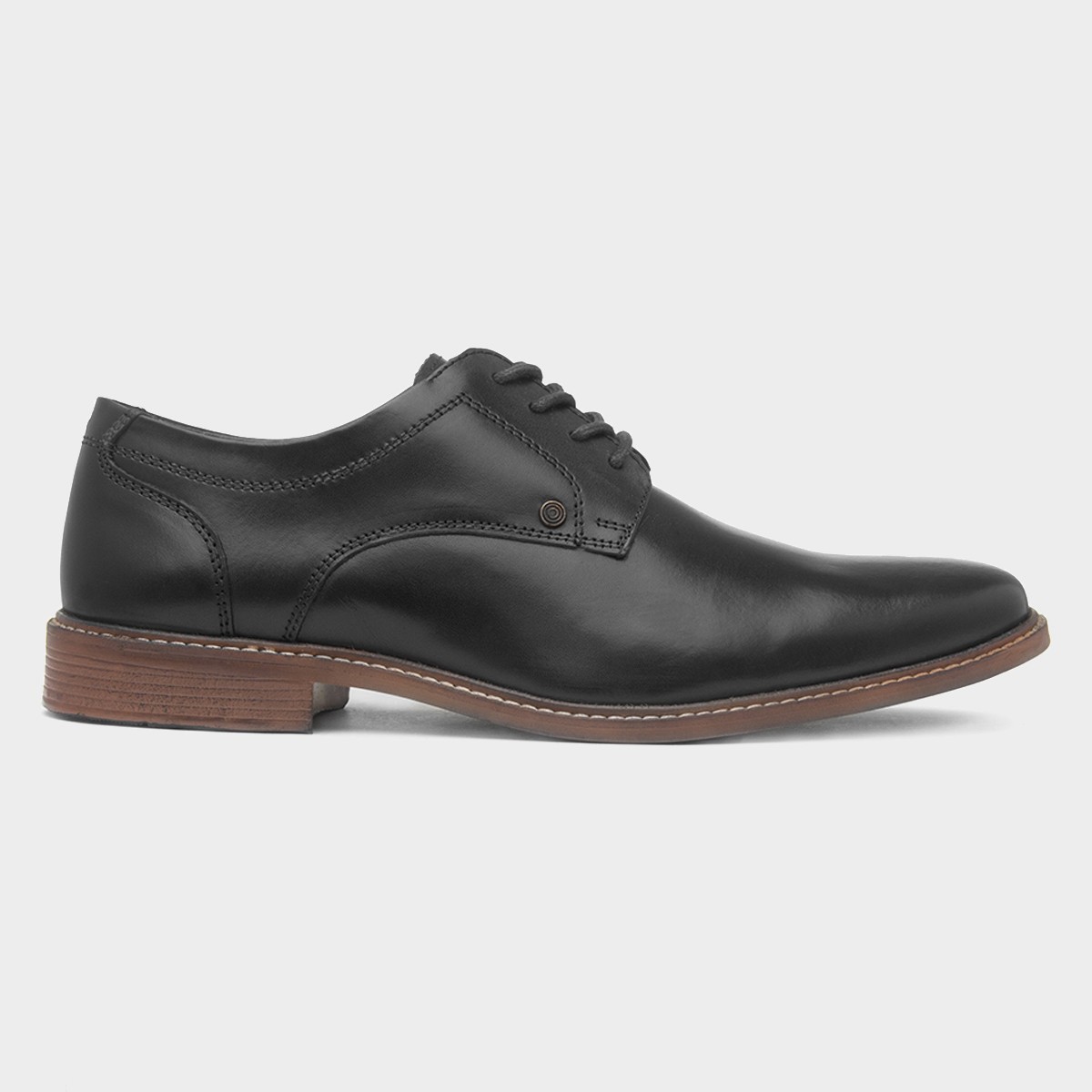 Pethick Mens Black Leather Shoe