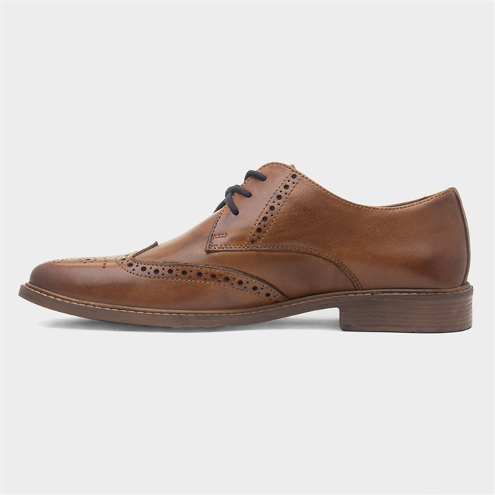 Andy Mens Tan Leather Brogue Shoe