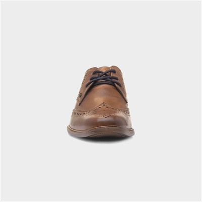 Andy Mens Tan Leather Brogue Shoe