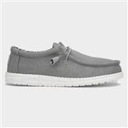 HEY DUDE Wally Mens Grey Lightweight Canvas (Click For Details)