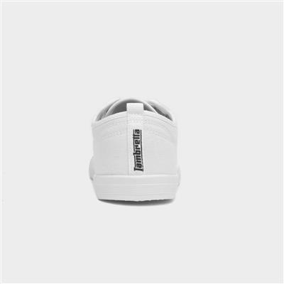 Spike Mens White Canvas Shoe