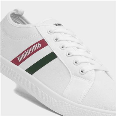 Spike Mens White Canvas Shoe