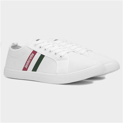 Spike Mens White Canvas Shoe
