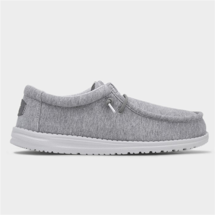 Hey Dude Men's Grey Wally Stretch Bungee Lace Shoe Size 10
