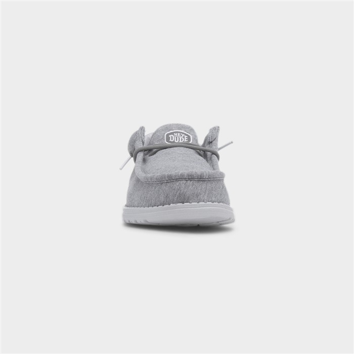 Wally Stretch Mens Grey Bungee Lace Shoe