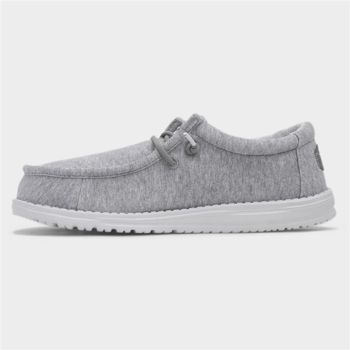 Wally Stretch Mens Grey Bungee Lace Shoe