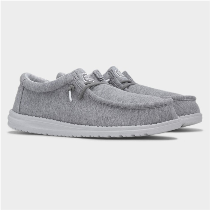 Wally Stretch Mens Grey Bungee Lace Shoe